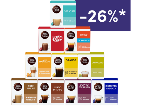 Selectie koffiecapsules | NESCAFÉ Dolce Gusto header image