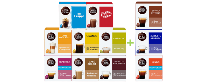 Selectie koffiecapsules | NESCAFÉ Dolce Gusto header image