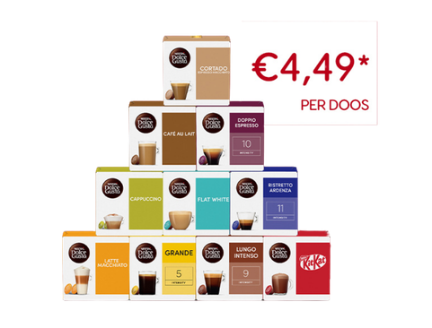 Selectie koffiecapsules | NESCAFÉ Dolce Gusto header image