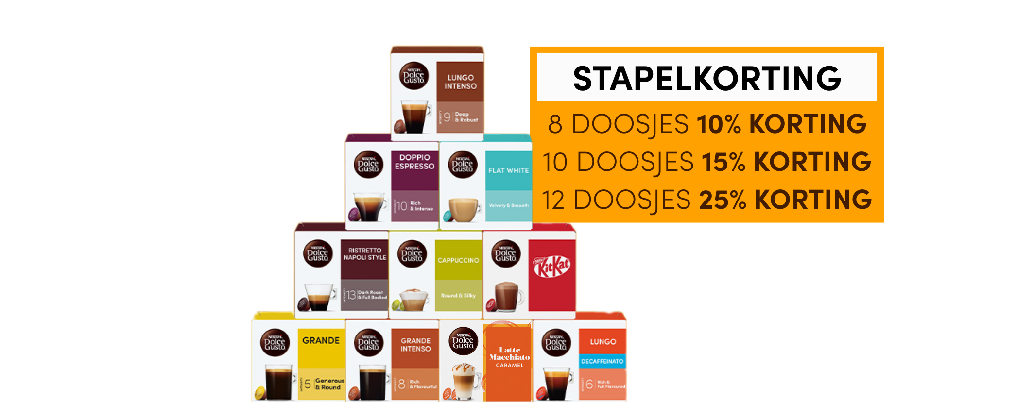 Selectie koffiecapsules | NESCAFÉ Dolce Gusto header image