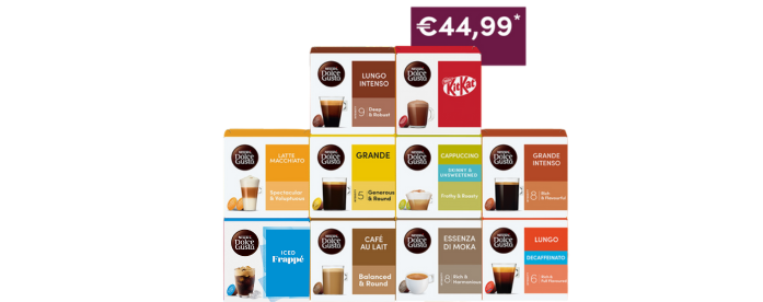 Selectie koffiecapsules | NESCAFÉ Dolce Gusto header image