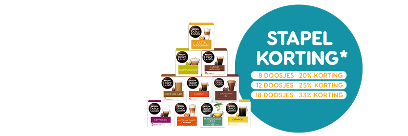 Koffie Selectie | NESCAFÉ Dolce Gusto header image
