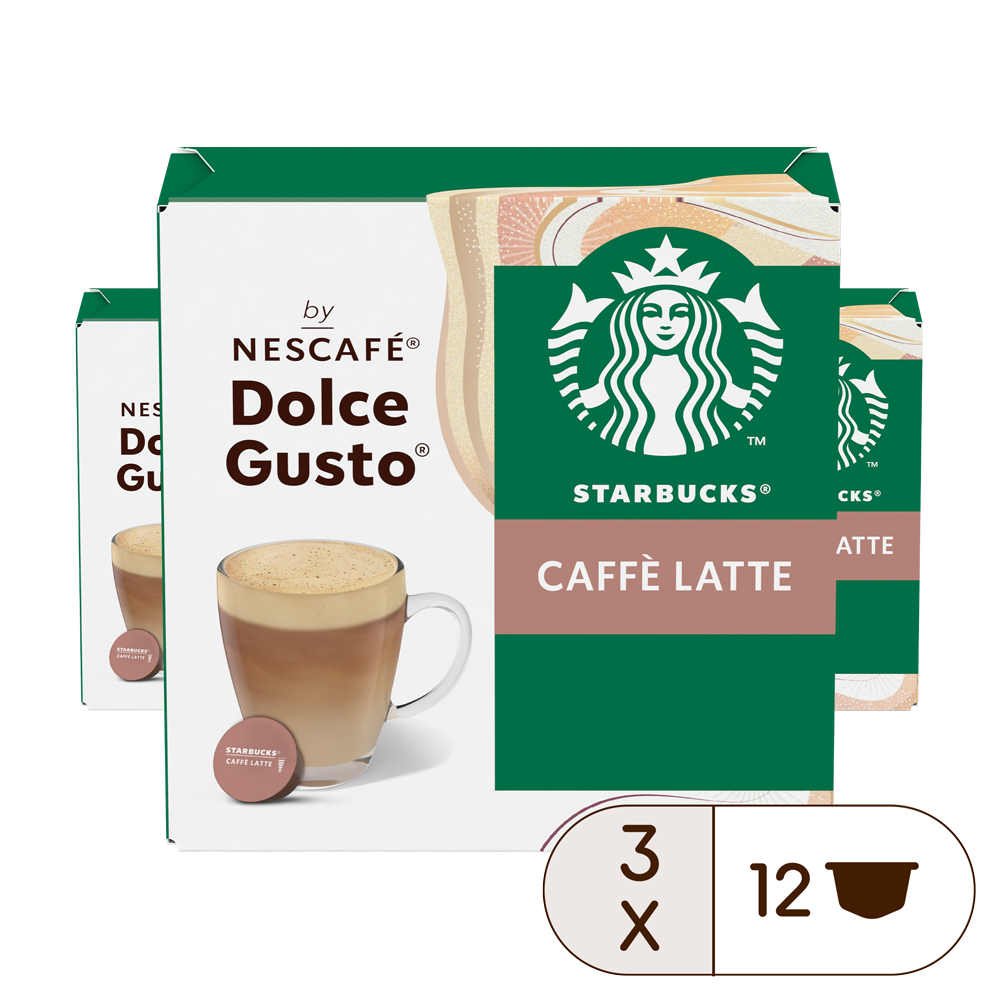 Voordeelverpakking Starbucks® Caffè Latte 3x12 Capsules