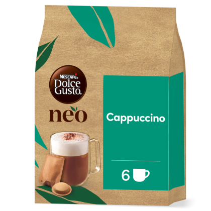 verpakking van NEO cappuccino pads en sachets
