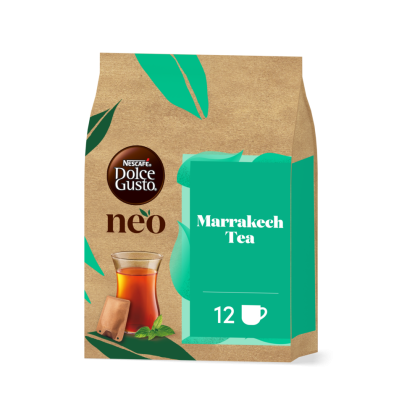 vooraanzicht van de NEO Marrakech Tea met een zakje
