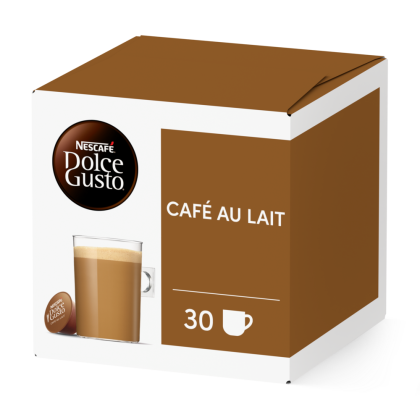 Doos van 30 NESCAFÉ Dolce Gusto Café au Lait 30 Capsules capsules