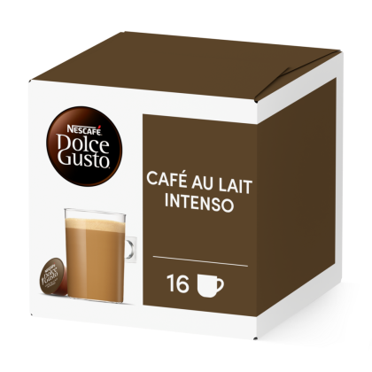 Doos van 16 NESCAF&Eacute; Dolce Gusto Caf&eacute; au Lait Intenso 16 Capsules capsules