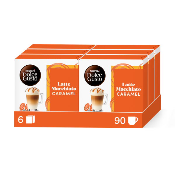 Voordeelverpakking Latte Macchiato Caramel 6x30 Capsules