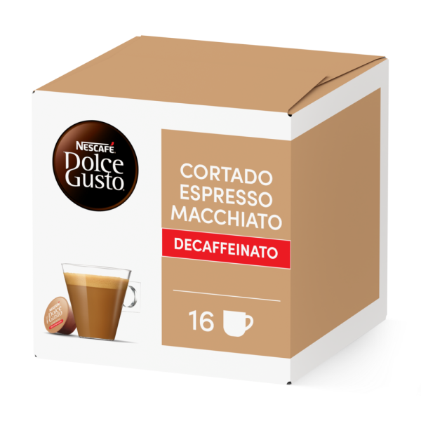 Doos van 16 NESCAFÉ Dolce Gusto Cortado Decaffeinato 16 Capsules capsules