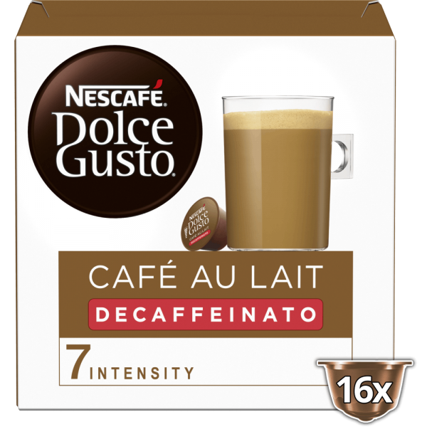 Café au lait decaffeinated 16 Capsules NESCAFÉ Dolce Gusto