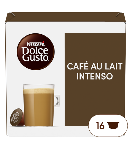 Doos van 16 NESCAFÉ Dolce Gusto Café au Lait Intenso 16 Capsules capsules