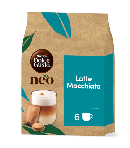 verpakking van NEO Latte Macchiato pads en sachets
