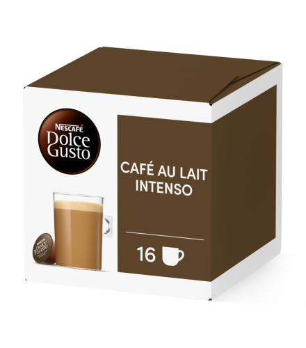 Doos van 16 NESCAF&Eacute; Dolce Gusto Caf&eacute; au Lait Intenso 16 Capsules capsules