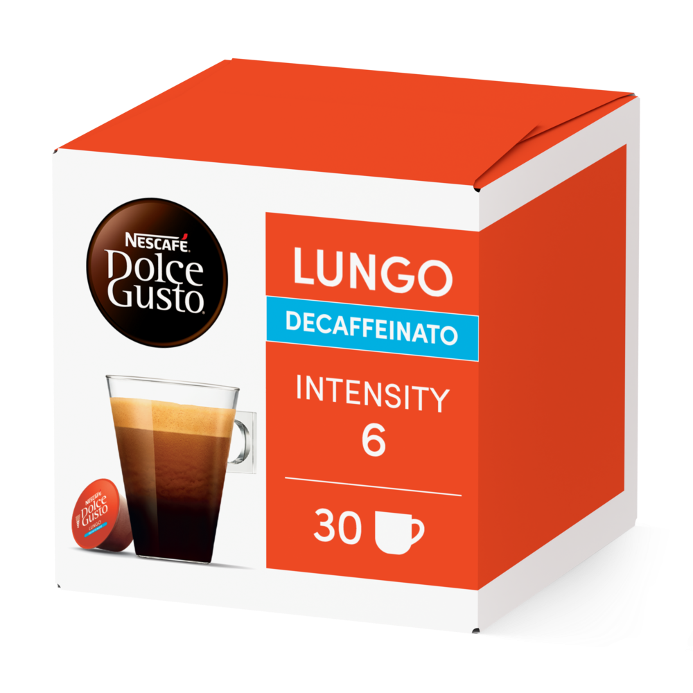 Doos van 30 NESCAFÉ Dolce Gusto Lungo Decaffeinato 30 Capsules capsules