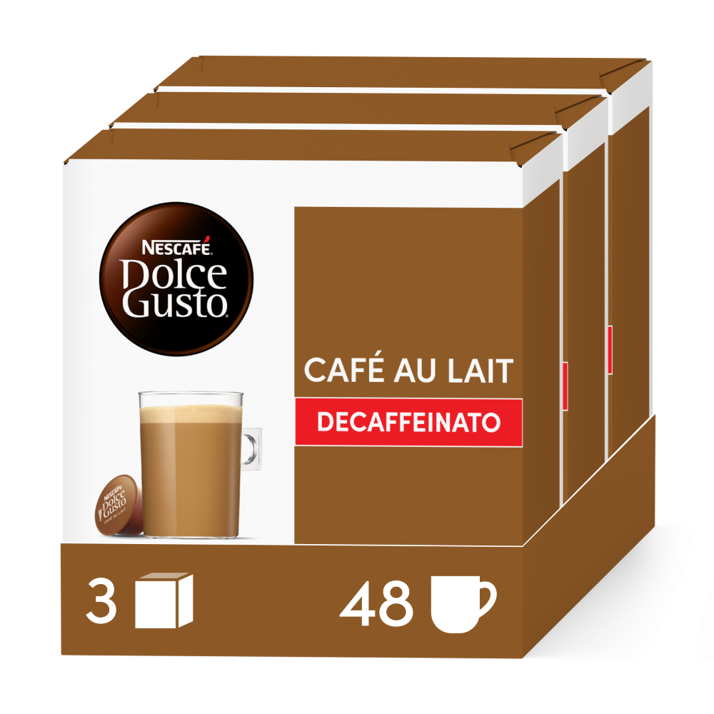 Pack Avantage Café au lait Decaffeinato 48 Capsules NESCAFÉ Dolce Gusto