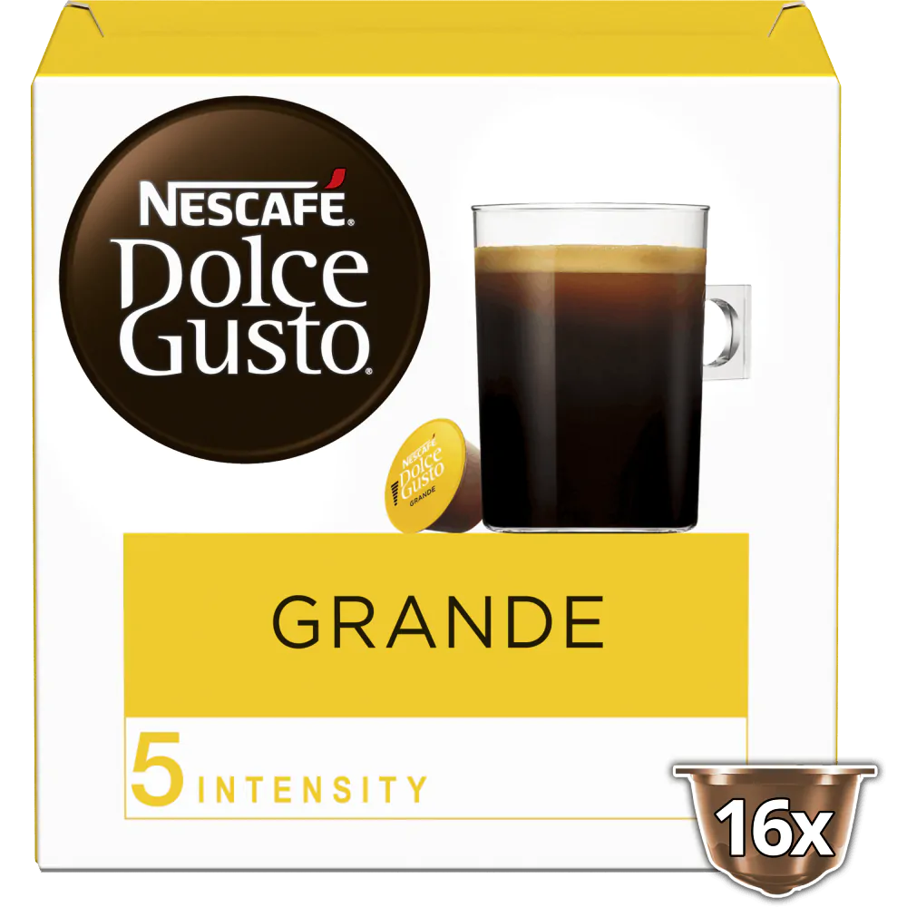 Injectie Legende silhouet Grande 16 koffiecups | NESCAFÉ Dolce Gusto