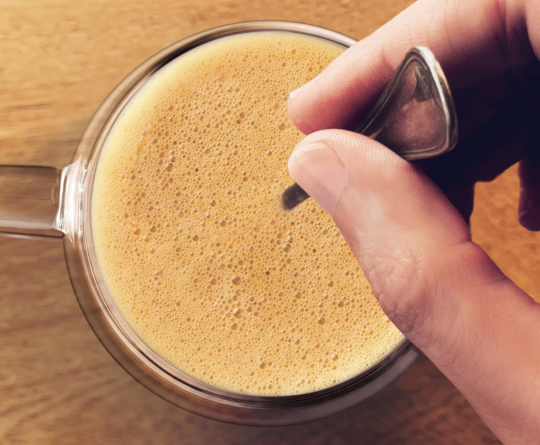 Bovenaanzicht van een Cortado