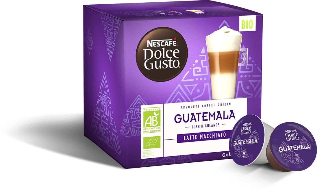 Doosje NESCAFÉ Dolce Gusto Latte Macchiato Guatemala koffie met 12 capsules en met een capsule