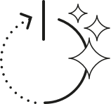 Self-cleaning icon