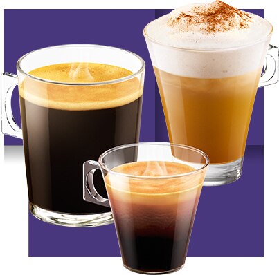 3 verschillende koffies