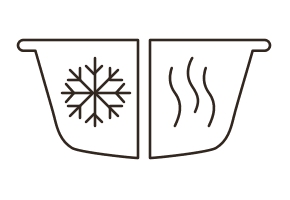 Hot and cold beverage icon