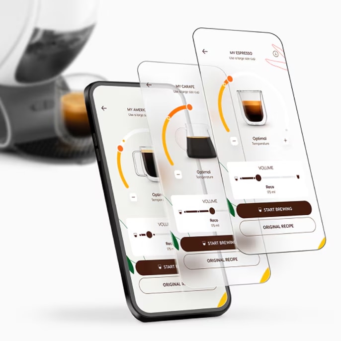 Dranken aanpassen via de app.